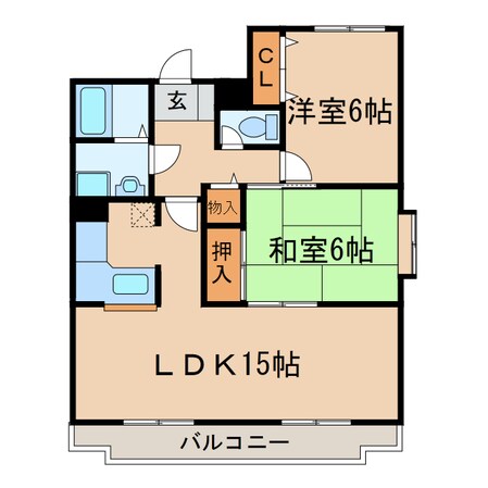 ハピネス八光の物件間取画像